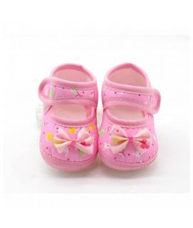 Baby Flower Print Pink Shoes