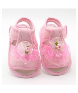 Baby Pink Flower Print Sandal