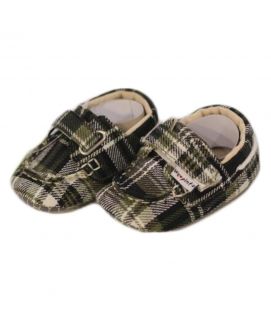 Baby Green Checkered Shoes