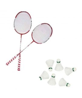 Sports City Sportica Pack of 8 Badminton Rackets with Yonex MAVIS Badminton Shuttle